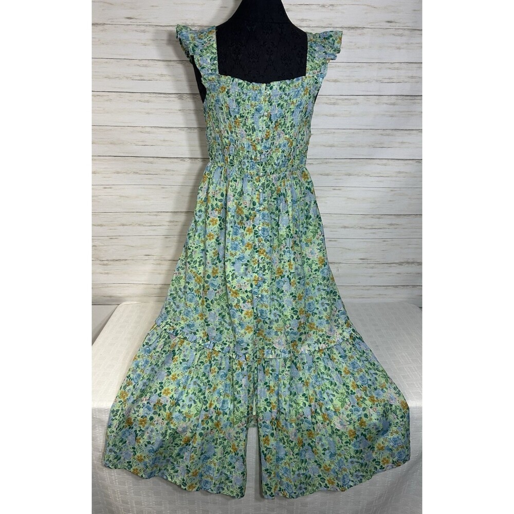 Anthropologie Maxi Tank Sleeveless Dress SMALL Womens Multi-Color Floral Flower